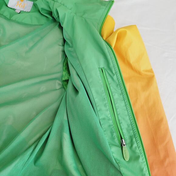 Rio 2016 Olympics Jacket Mens Medium Volunteer Hooded Windbreaker Zip Yellow 360 - Picture 14 of 16